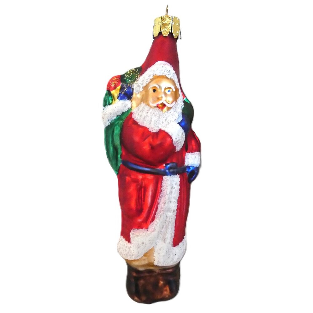 Blown Glass Ornament Santa Claus Old Style Vintage Germany Saint Nick Nicholas